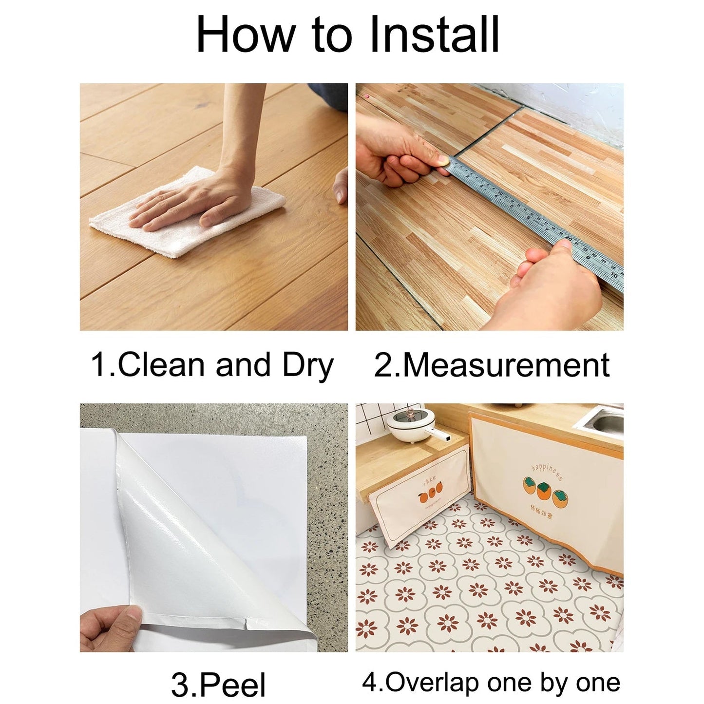 Peel and Stick Floor Tiles Kitchen / Bathroom Backsplash Sticker Detachable Waterproof DIY Tile Stickers for Wall Decoration Tiles Home Decoration (8x8 Inch / 10 Pcs Set) signaturekarts