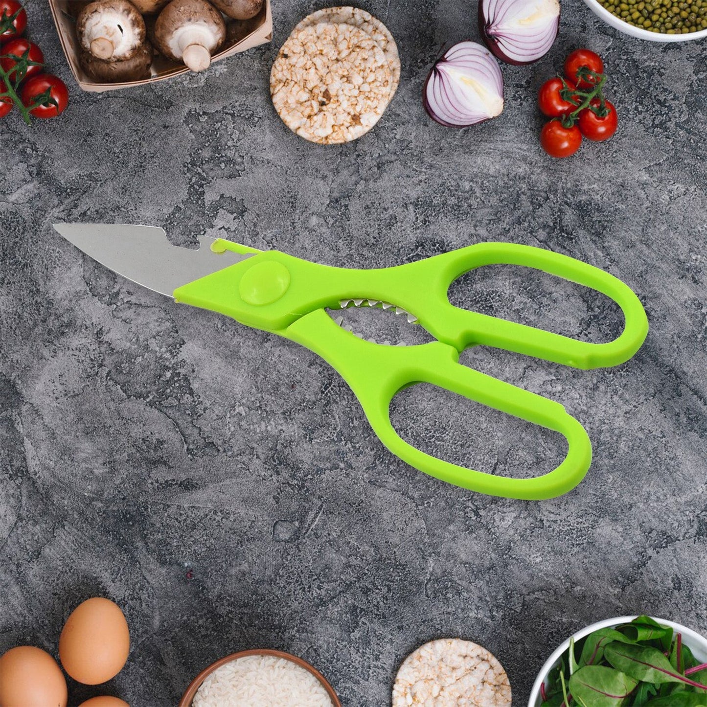 Multifunction Kitchen Tool Set – Stainless Steel & Plastic Knife and Scissors signaturekarts
