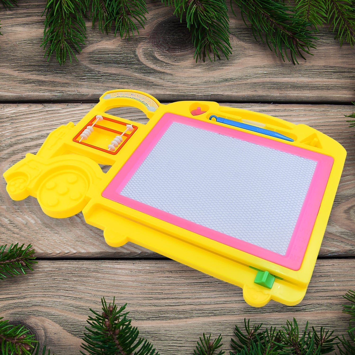 Bus Shape Drawing & Writing Slate Board for Kids (1 pc / 32 × 21 Cm) signaturekarts