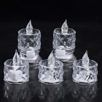 Flameless Acrylic LED Tealight Candles for Festival Decor (24 Pc) signaturekarts