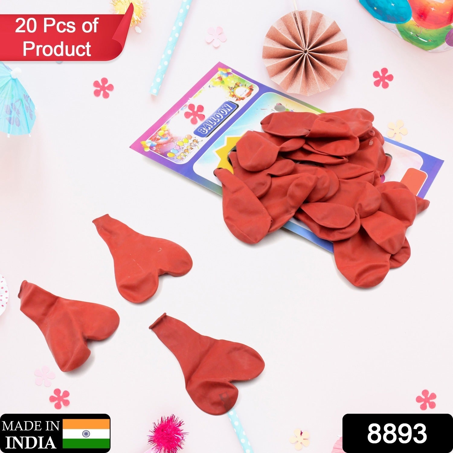 Heart shaped balloons Kinds (20 Pcs Set) signaturekarts