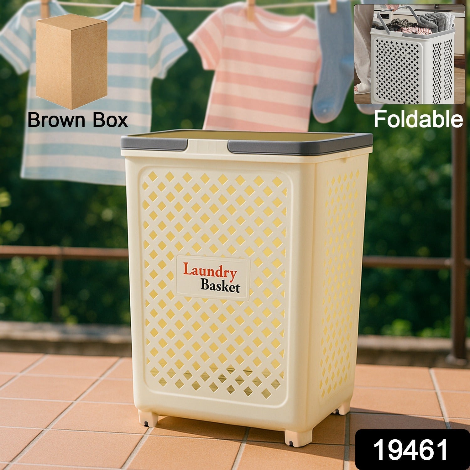 Large Foldable Laundry Basket with Wheels Signature Kart