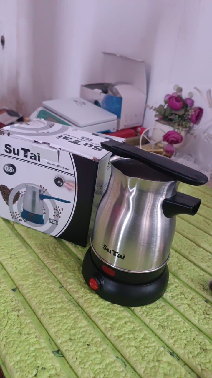 Coffee Pot, Coffee Maker, 800ml Even Heating Tea Maker Kettle (1 Pc) Signaturekarts