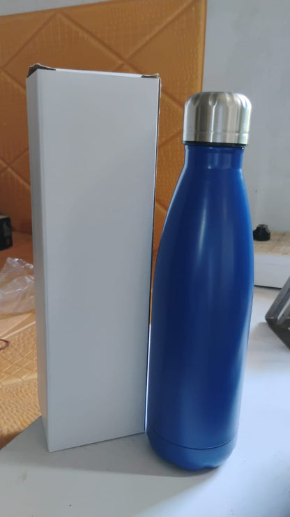 Stainless Steel Single Wall Water Bottle 400ml approx Signature kart