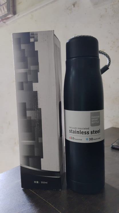 Double Wall Vacuum Insulated Water Bottle (550 ML) Signature Kart