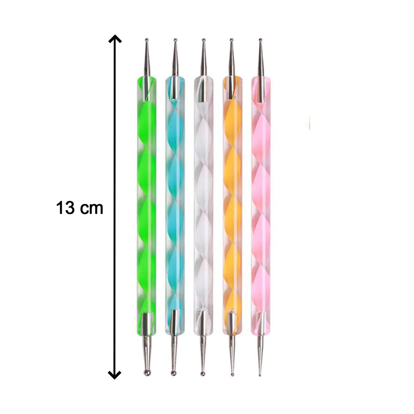 Nail Art Point Pen and Set Used by Women's for Their Fashion Purposes (Pack of 5Pcs) signaturekarts