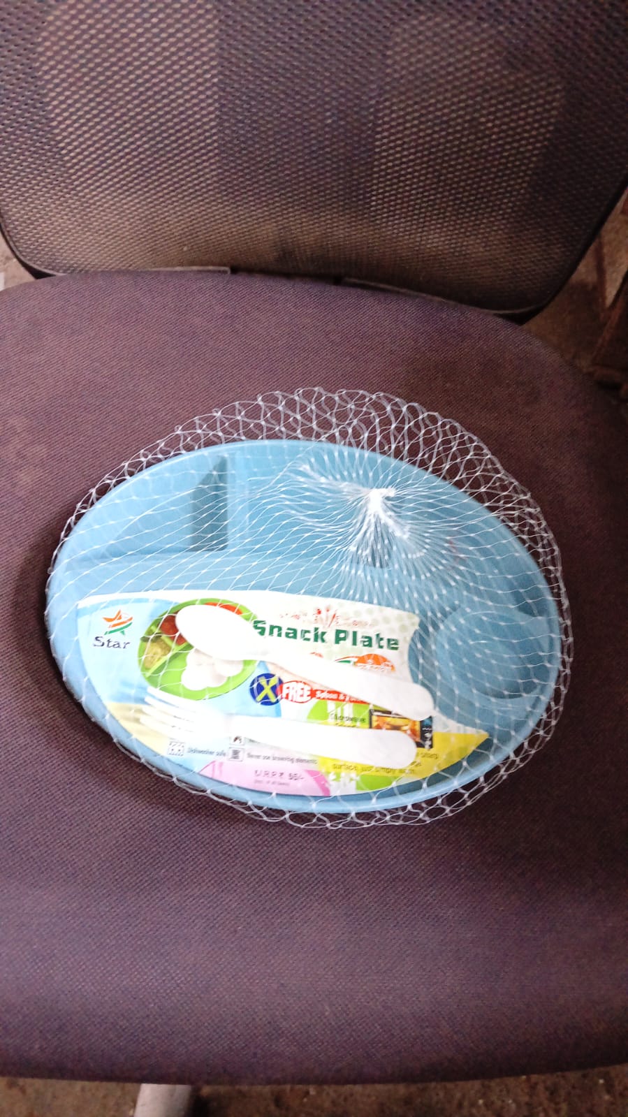 Biodegradable 5-Compartment Food Plate for Kids, BPA-Free (1 Pc) signaturekarts