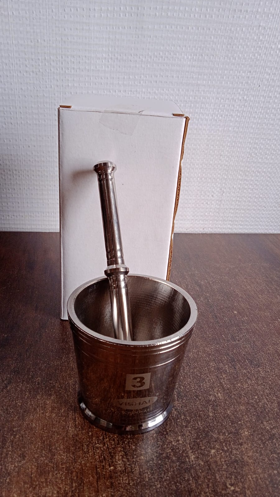 Heavy Duty Stainless Steel Mortar Pestle Set for Kitchen, Khalbatta Set (2 Pc Set) signaturekarts