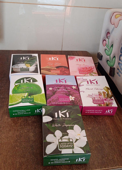 IKI Pocket Air Freshener Mix Flevar / Fragrance (1 Pkt / Inside 6 Pcs ) Signature kart