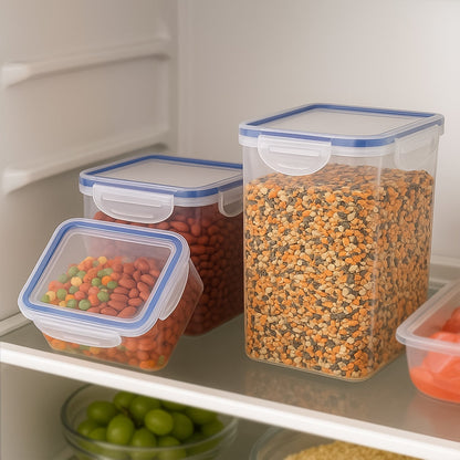 Set of 3 Rectangular Airtight Food Storage Containers with Lids signaturekarts