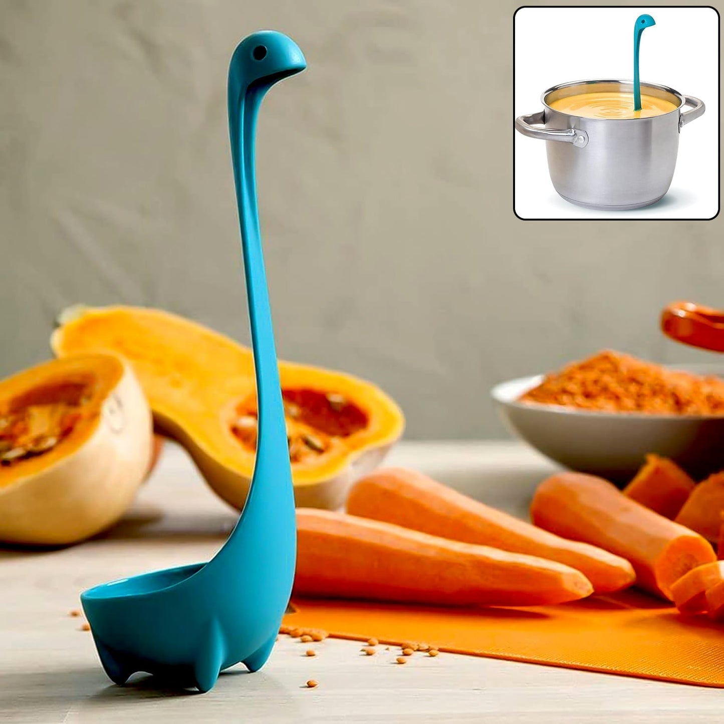 Multifunctional Colander Spoon: Soup Strainer, Long Handle, Kitchen Tool signaturekarts