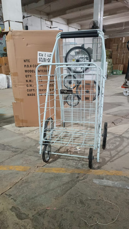 Foldable Shopping Trolley with Wheels ( MOQ :- 2 Pc) Signature kart