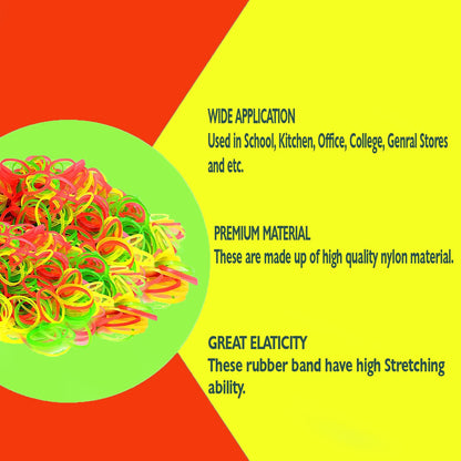 Strong & Reusable Rubber Bands: Multicolor for Office, Home & School, Hair accessories signaturekarts
