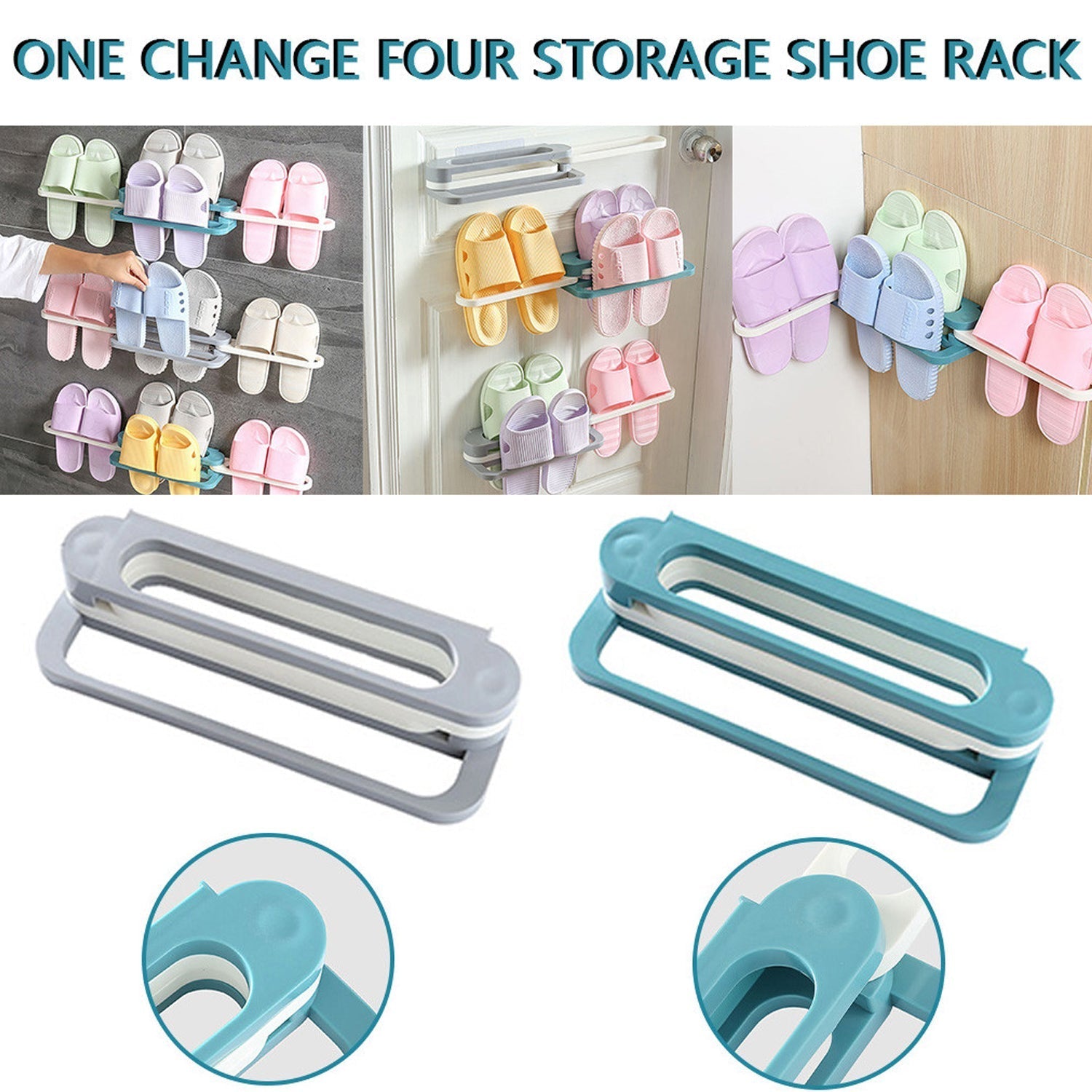 Multifunction Folding Slippers / Shoes Hanger Organizer Rack signaturekarts