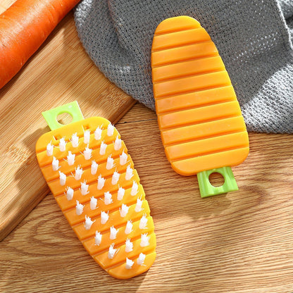Carrot-Shaped Non-Toxic Vegetable Scrubbing Brush for Fruits & Veggies signaturekarts