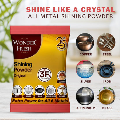 Shining Powder Cleans Polishes Copper Brass Silver Aluminum Iron Steel Removes 200 GM signaturekarts