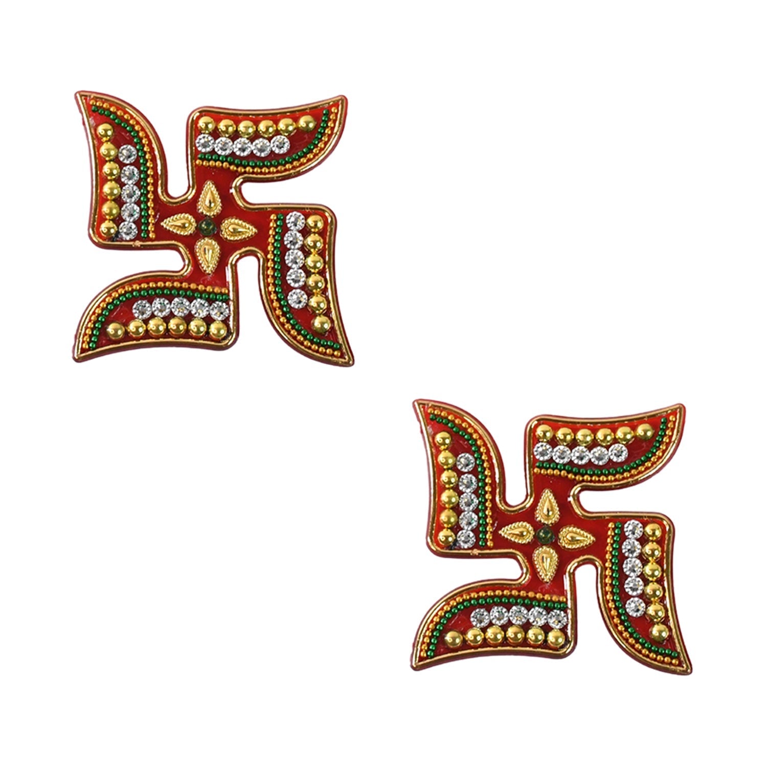 Decorative Swastik Sticker (2Pc Set) Signature kart