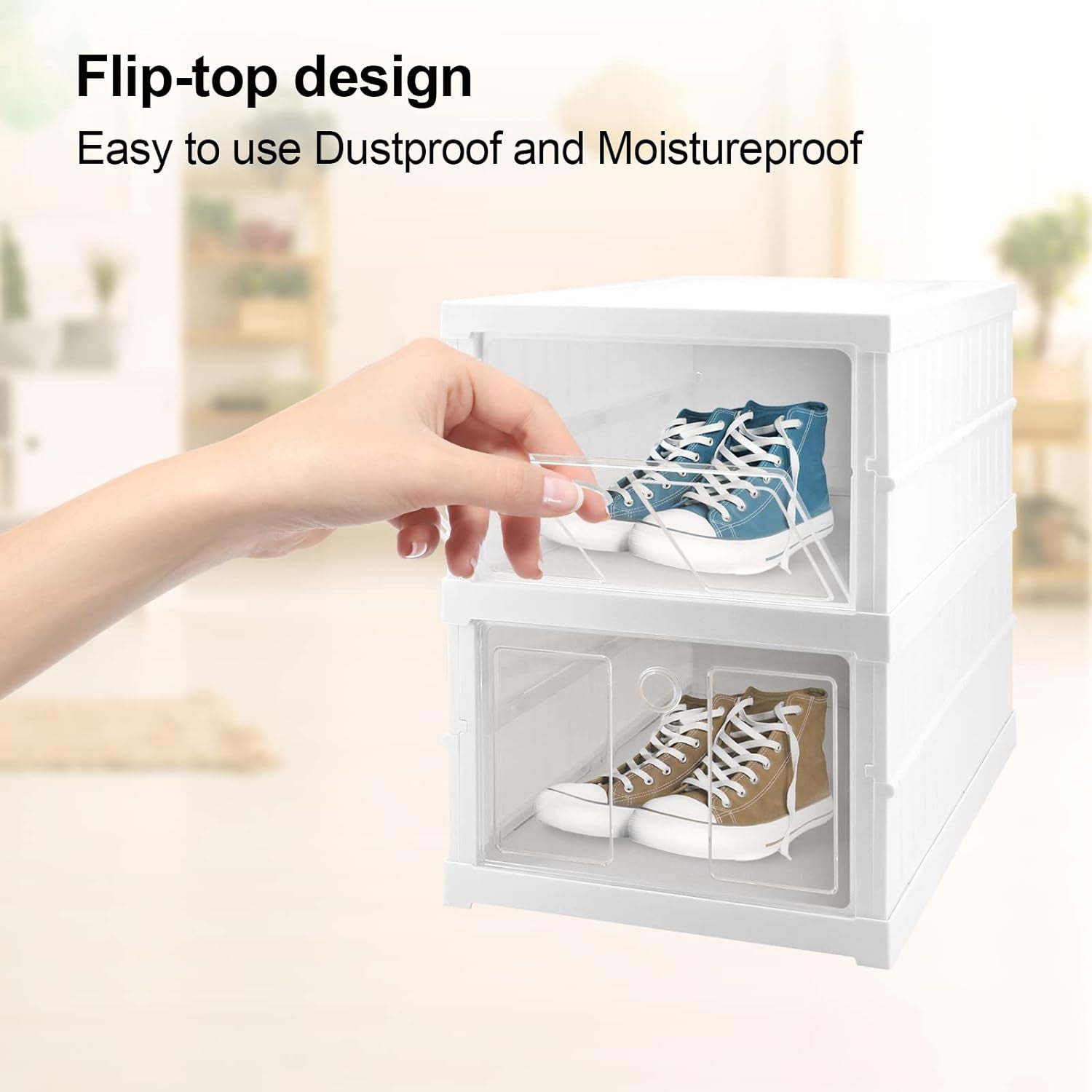 Stackable Multifunctional Storage, for Clothes Foldable Drawer Shelf Basket Utility Cart Rack Storage Organizer Cart for Kitchen, Pantry Closet, Bedroom, Bathroom, Laundry (2 / Layer 1 Pc) signaturekarts