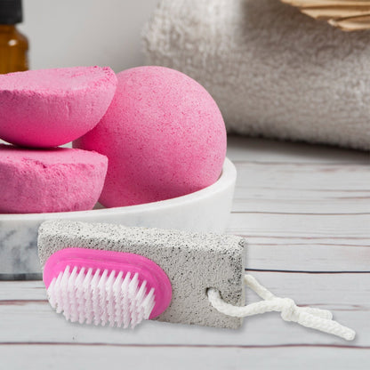 Hand and Foot Brush with pumice stone to Remove Dead Skin & Callus Stone Foot Scrubber Pedicure Brush For Dead Skin signaturekarts