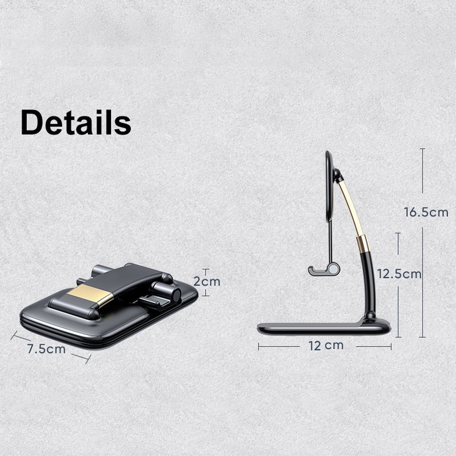 Phone Holder for Table, Foldable Universal Mobile Stand for Desk signaturekarts