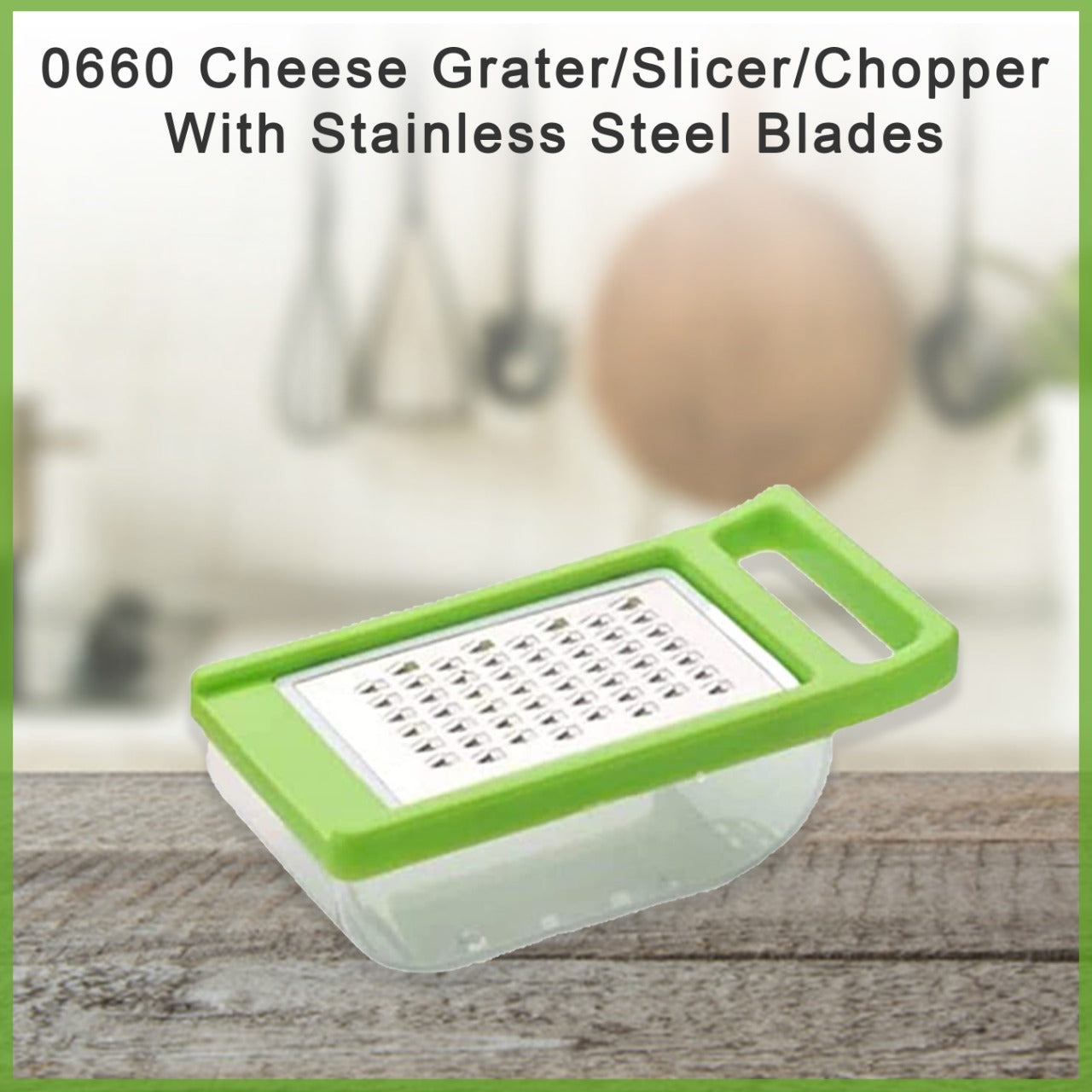 Cheese Grater / Slicer / Chopper With Stainless Steel Blades signaturekarts
