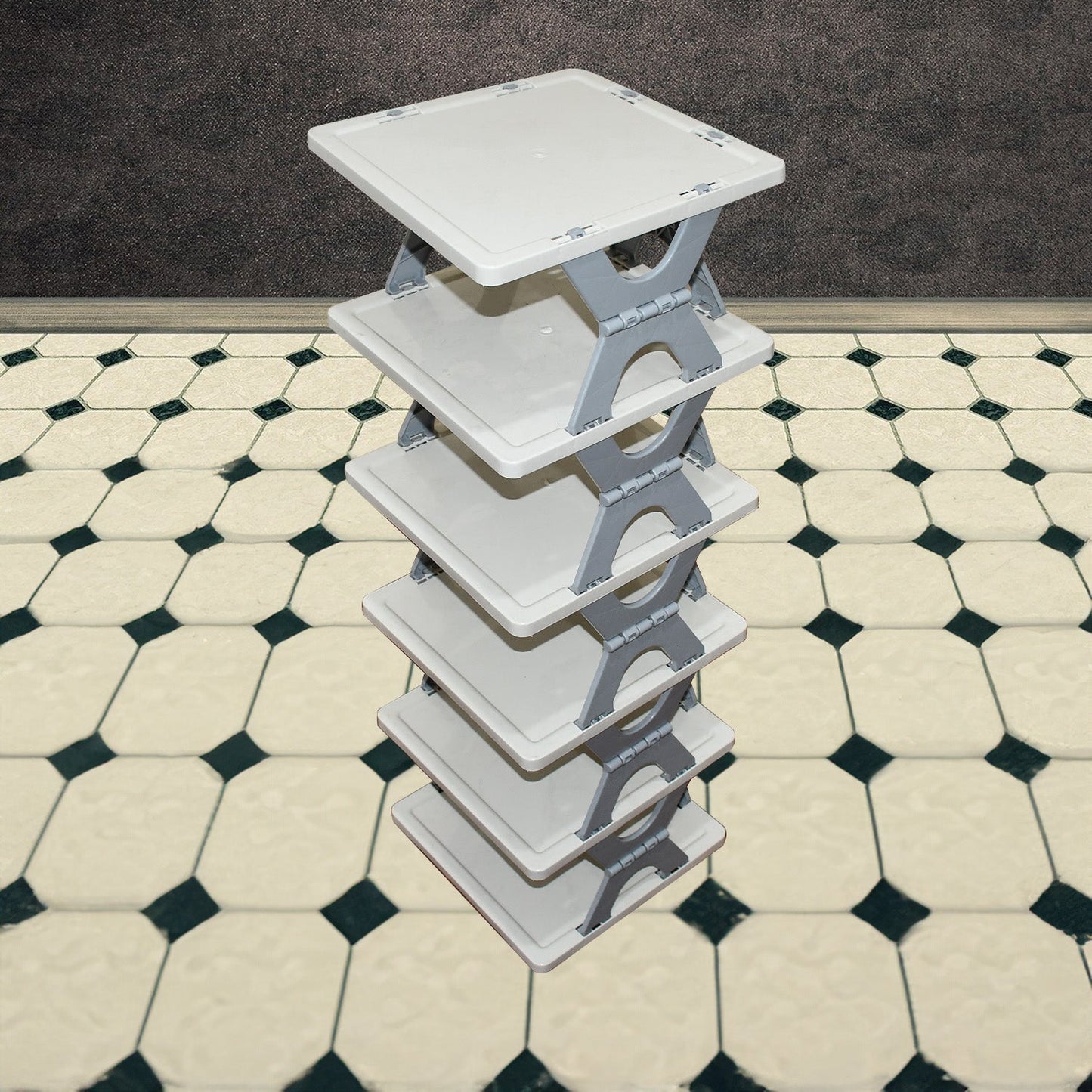 Foldable Shoe Rack (1 Pc, 6 Layers): Space-Saving, Entryway Storage signaturekarts
