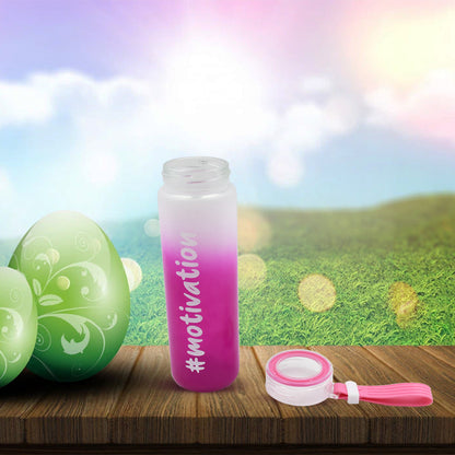 Motivational Glass Water Bottle Colorful portable Water Glass Bottle (350 ML) signaturekarts