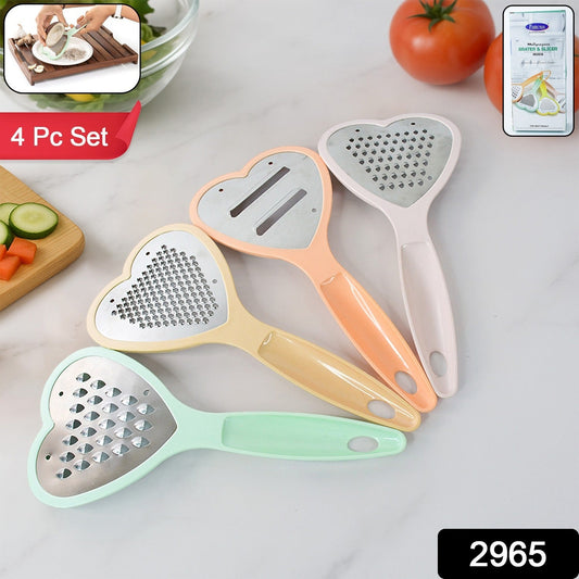 Heart Grater Set and Heart Grater Slicer Used for Grating and Slicing of Fruits, vegetables Your Brand