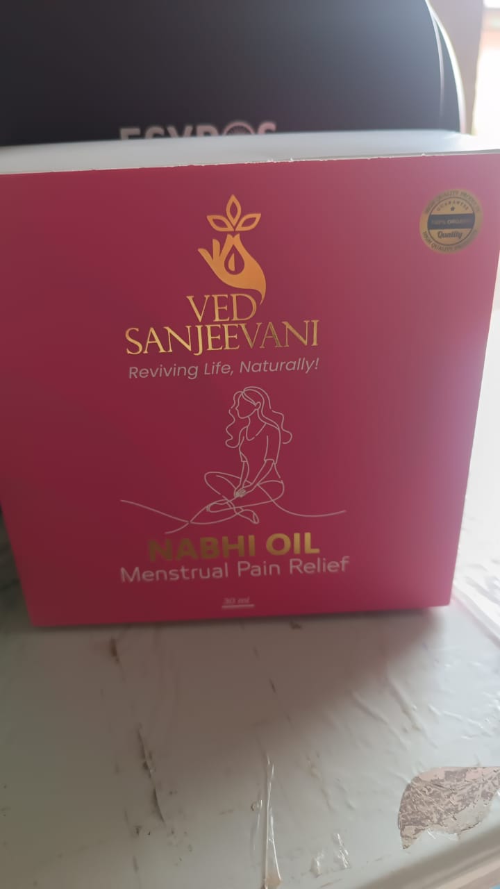 Ved Sanjeevani Nabhi Oil for Menstrual Pain Relief (30ML / 1 Pc) Signature Kart