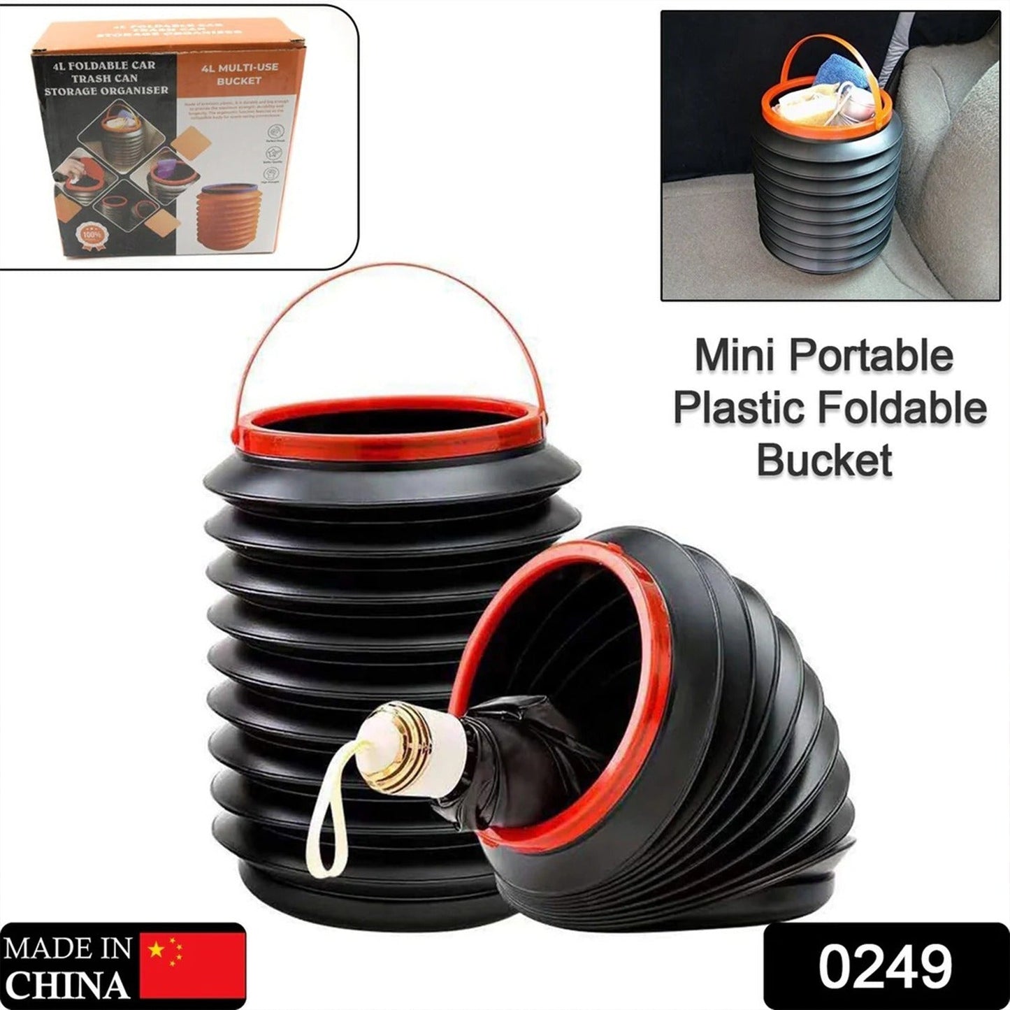 Foldable Storage Bucket , Water Container & Dustbin Multiuse Bucket signaturekarts