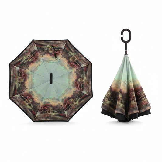 Windproof reverse umbrella