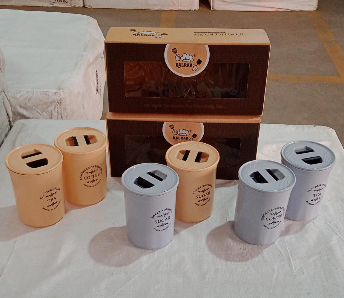 Airtight Containers – For Tea, Coffee, Sugar & More (3 Pcs Set) Signaturekarts