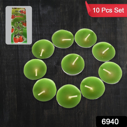8–9 Hour Unscented Smokeless Candles for Festivals, Parties & Dinners (10 Pc) signaturekarts