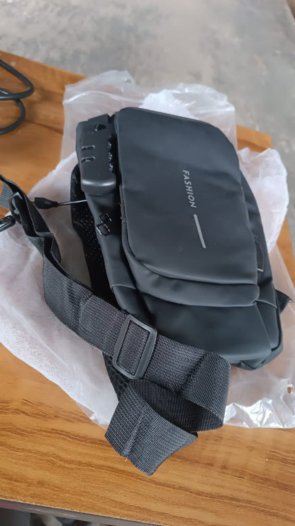 Trendy Anti-Theft Crossbody Sling Bag with USB Charging Port (1 Pc) signaturekarts