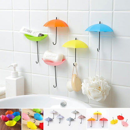 Multipurpose Umbrella Key Hat Holder Wall Hanging Hook Multicolor signaturekarts