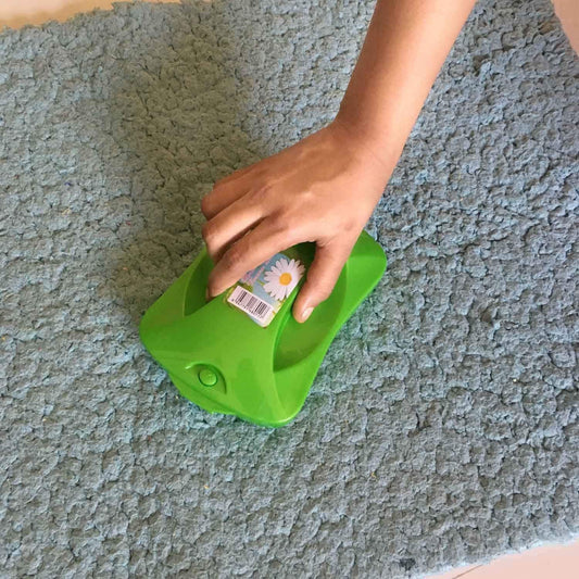 Plastic Handheld Carpet Roller Brush Cleaning with Dust Crumb Collector, Wet, and Dry Brush signaturekarts