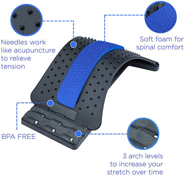 Multi-Level Back Stretcher Posture Corrector Device For Back Pain Relief Signaturekarts
