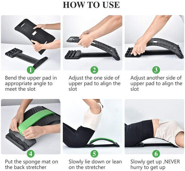 Multi-Level Back Stretcher Posture Corrector Device For Back Pain Relief Signaturekarts
