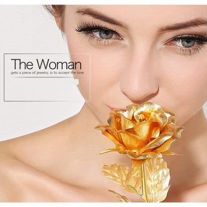 Luxury Decorative Gold Plated Artificial Golden Rose with Premium Box signaturekarts