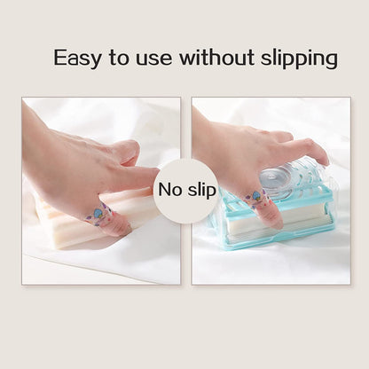 2-in-1 Portable Soap Dish & Dispenser: Roller, Drain Holes, Foaming signaturekarts