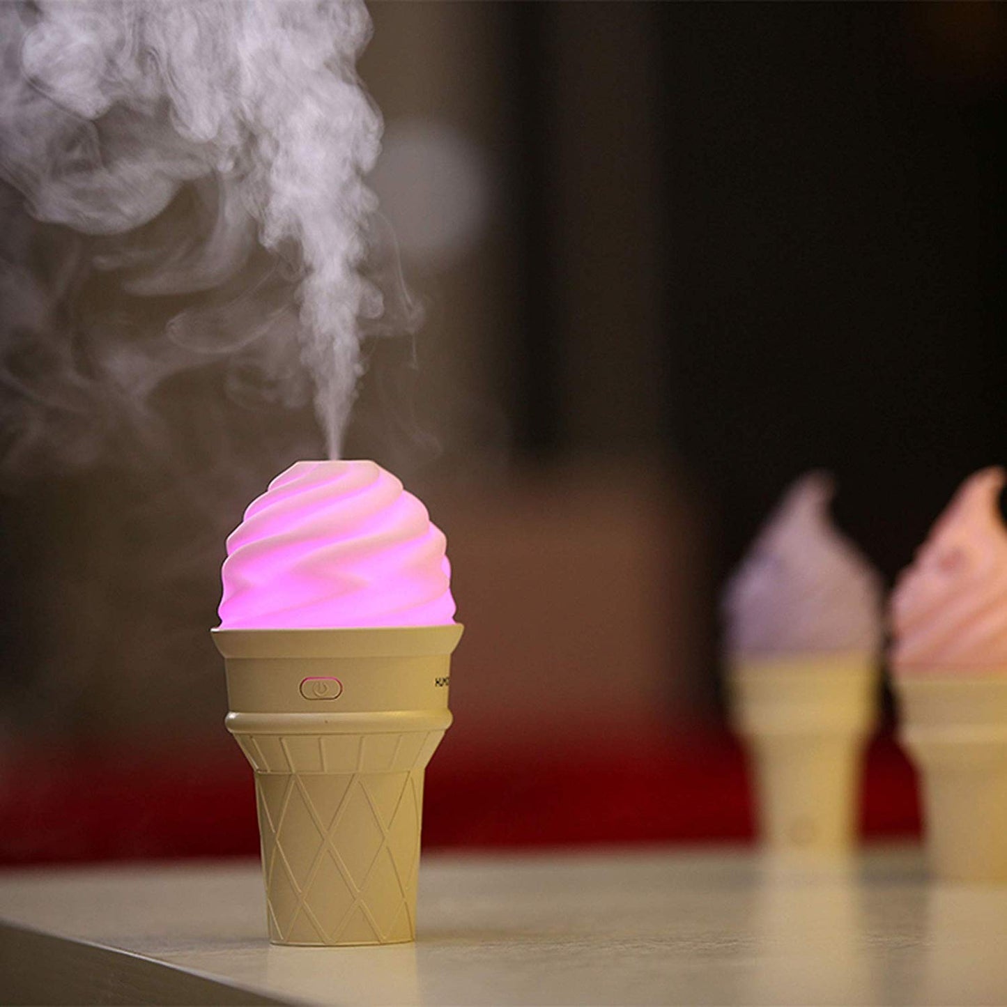 Ice Cream Design LED Humidifier for Freshening Air & Fragrance (Multicoloured) signaturekarts