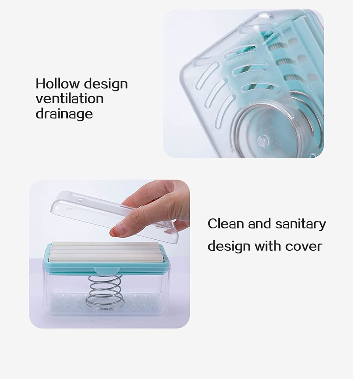 2-in-1 Portable Soap Dish & Dispenser: Roller, Drain Holes, Foaming signaturekarts