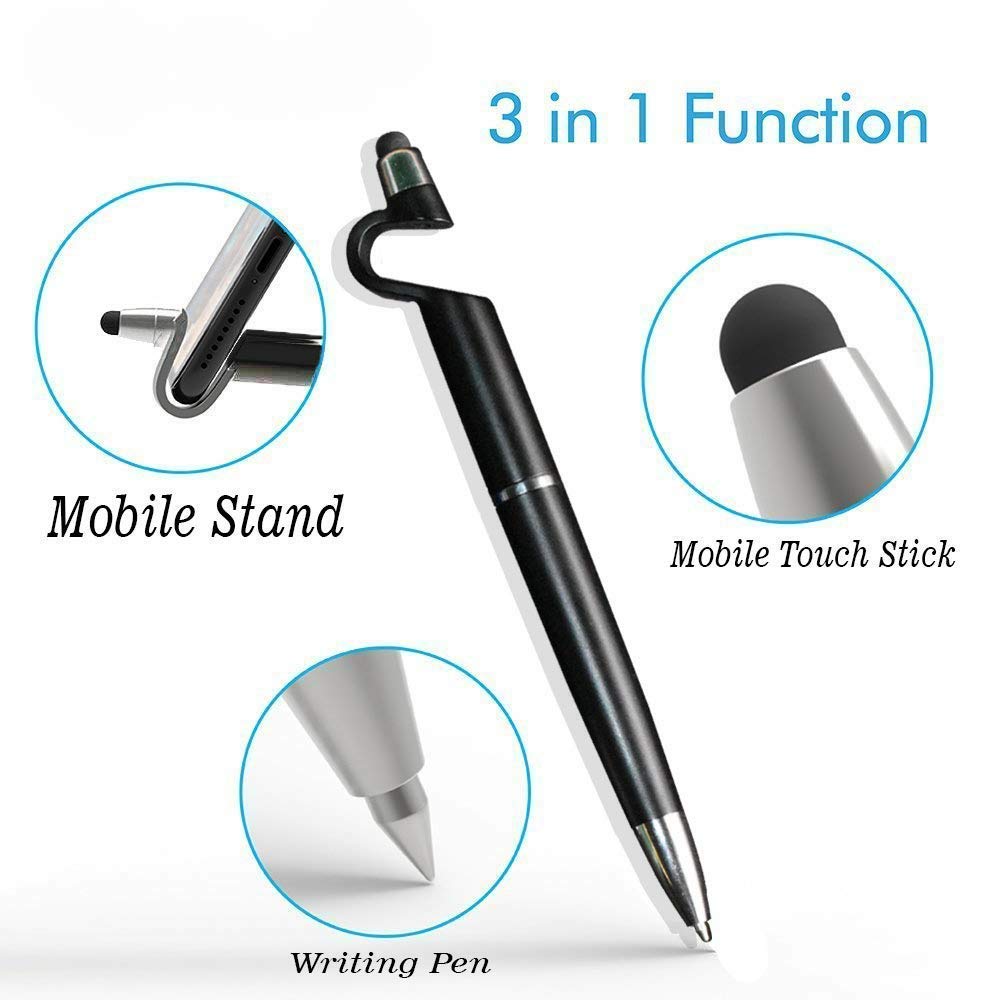 3 in 1 point Function Stylus Pen with Mobile Stand signaturekarts