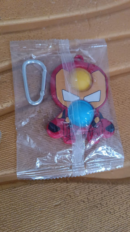 Themed Iron Man Shape Keychain Pop It Toy (1 Pc) Signature kart