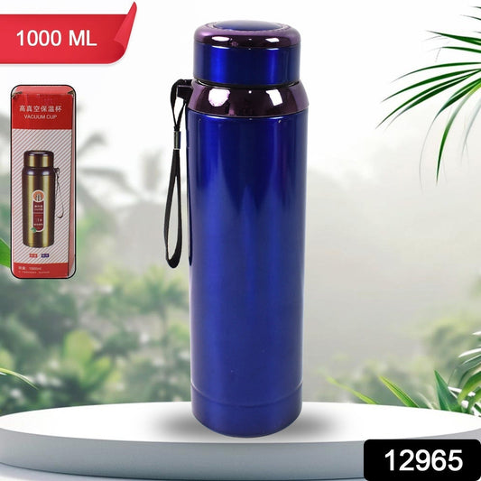 Vacuum Insulated Stainless Steel Bottle, Double (Approx 1000 ML / 1 Pc / Mix Color) Signaturekarts