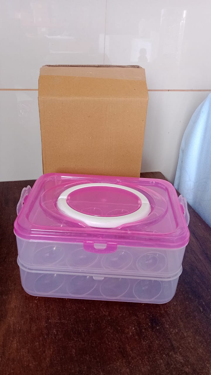 Double Layer 24 Grid Egg Storage Box for Egg Storage Container Your Brand