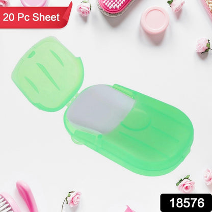 Travel Paper Soap Sheet with Mini Box (20 Sheets in a Pack Approx / Mix Color) Signaturekarts