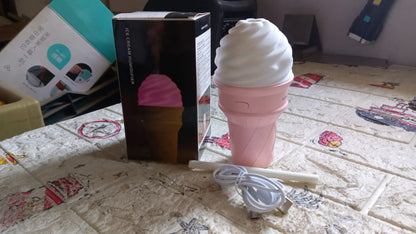 Ice Cream Design LED Humidifier for Freshening Air & Fragrance (Multicoloured) signaturekarts