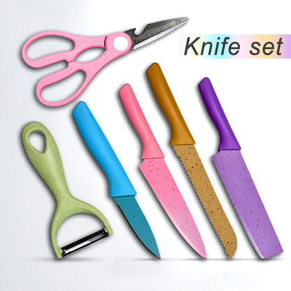 Corrugated 6Pc Kitchen Knife Set Professional Box Knife Set 6 Piece Forged Kitchen Knives with Box. Signature Kart