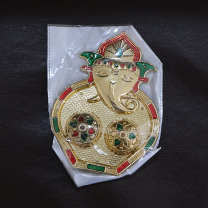 Ganesh Design Decorative Kumkum Box - (1 Pc) signaturekarts